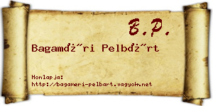 Bagaméri Pelbárt névjegykártya